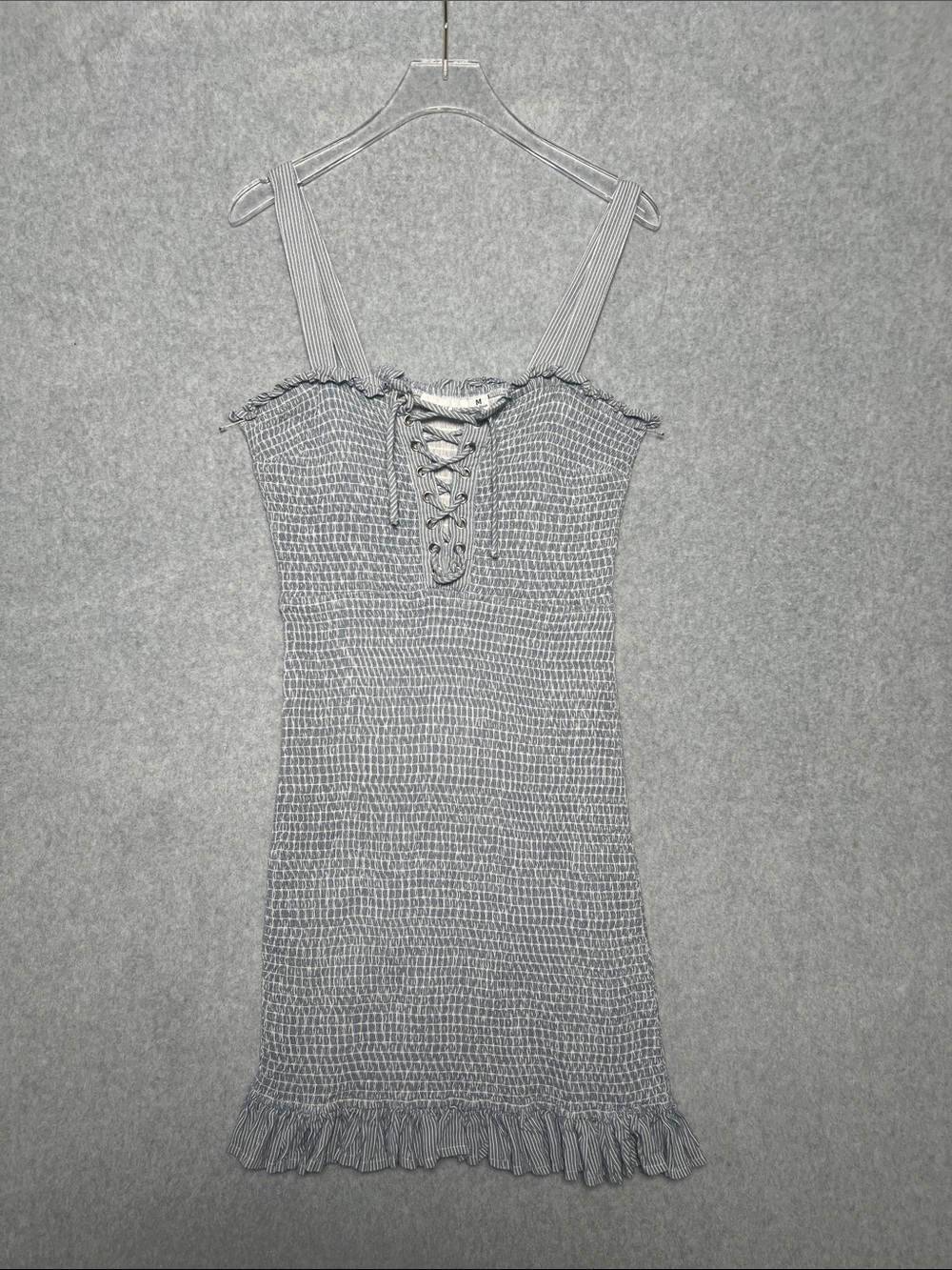 Sincerely Jules Womens Blue and White Smocked Dress Sz M